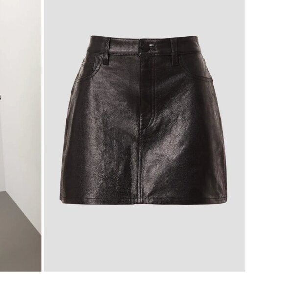 DL1961 Leather Mini Skirt Alma 28 - Picture 4 of 13